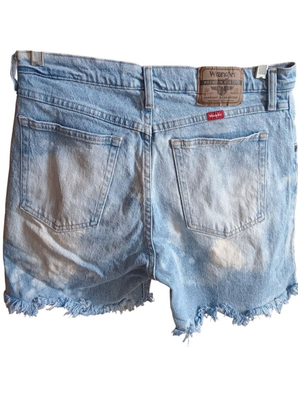 Vintage Wrangler Denim Cutoff Men's Shorts 32W Bleached Distressed Frayed Hem